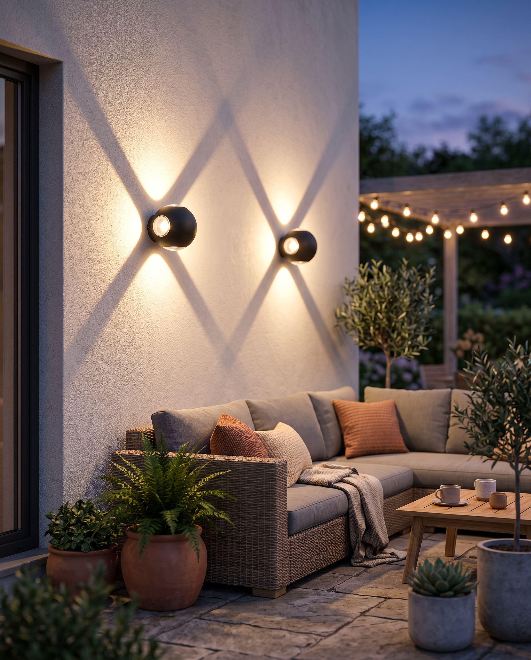 Beam Wall Light Matte Black [2/4] Beams | Indoor and Outdoor | Sculptural Up Down LED Effect Lamp for Wall and Facade