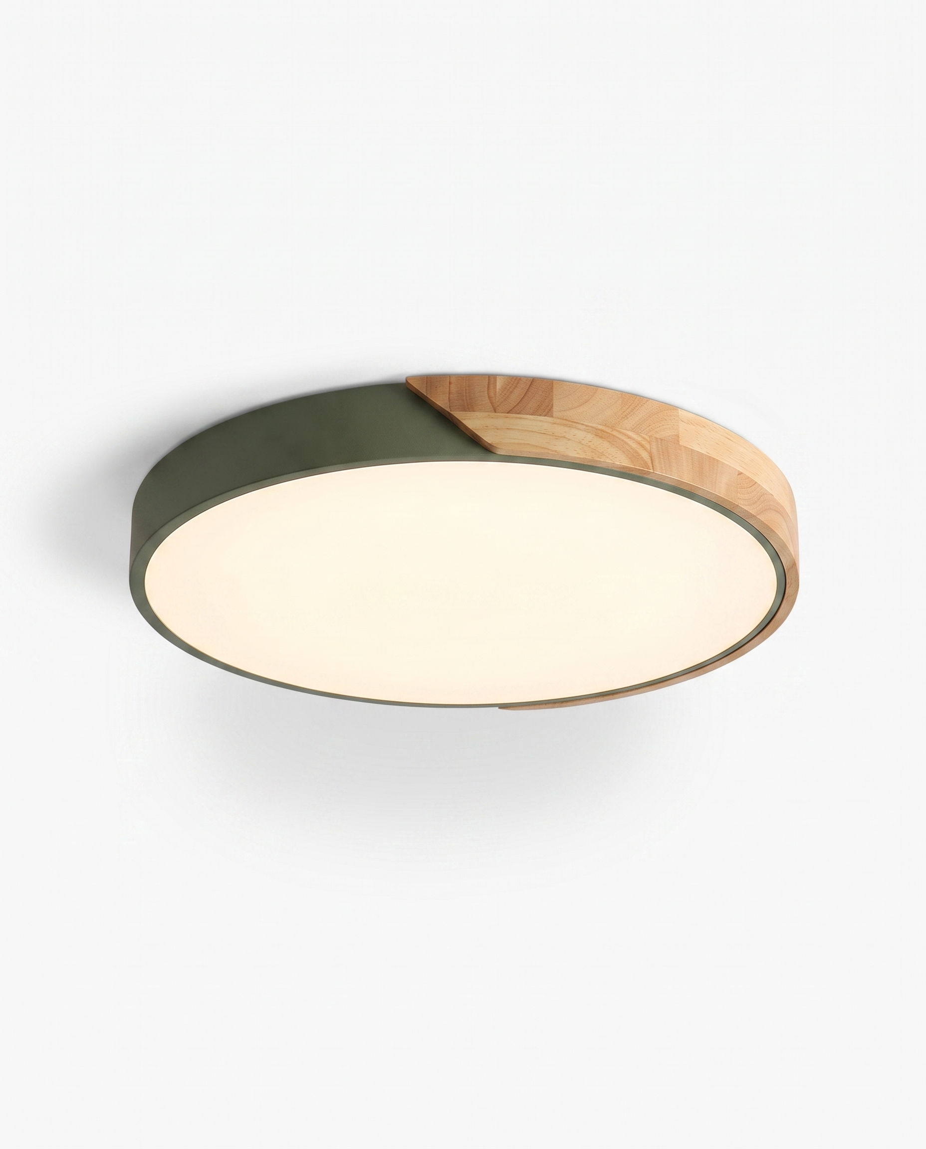 Scandinavian Wooden LED Ceiling Light Fixture – Modern Flush Mount Design for Cozy Ambiance