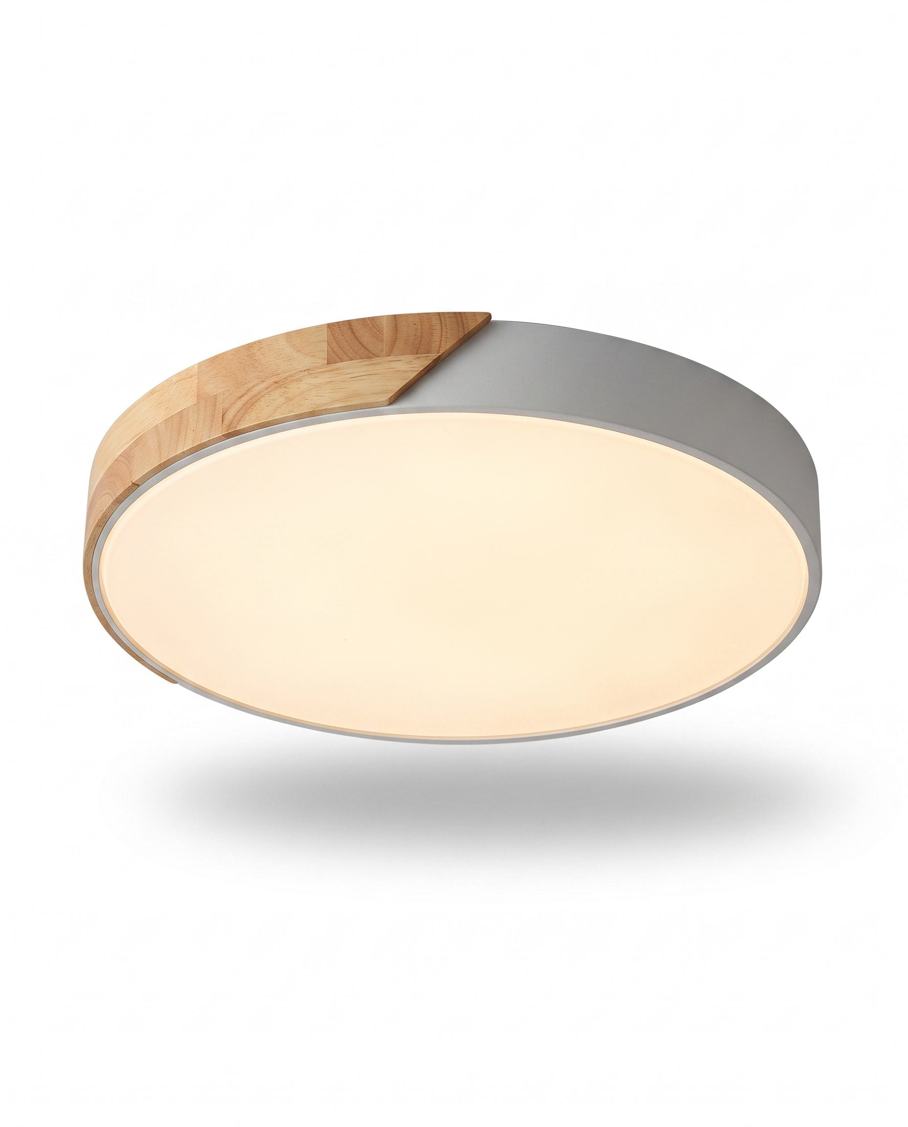 Scandinavian Wooden LED Ceiling Light Fixture – Modern Flush Mount Design for Cozy Ambiance