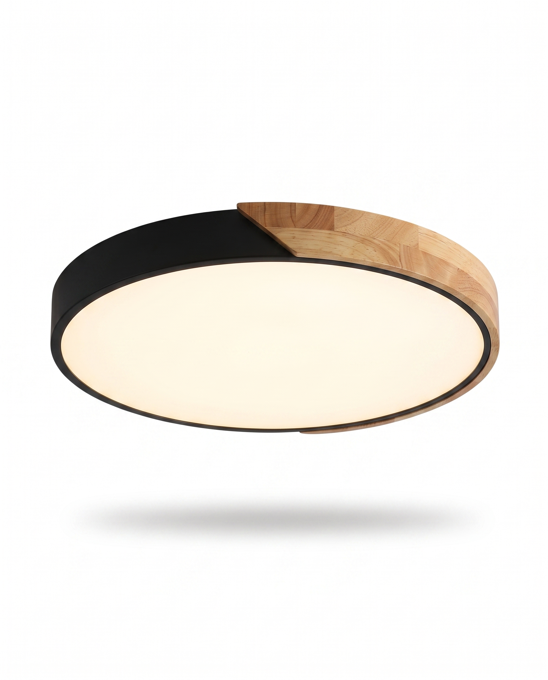 Scandinavian Wooden LED Ceiling Light Fixture – Modern Flush Mount Design for Cozy Ambiance