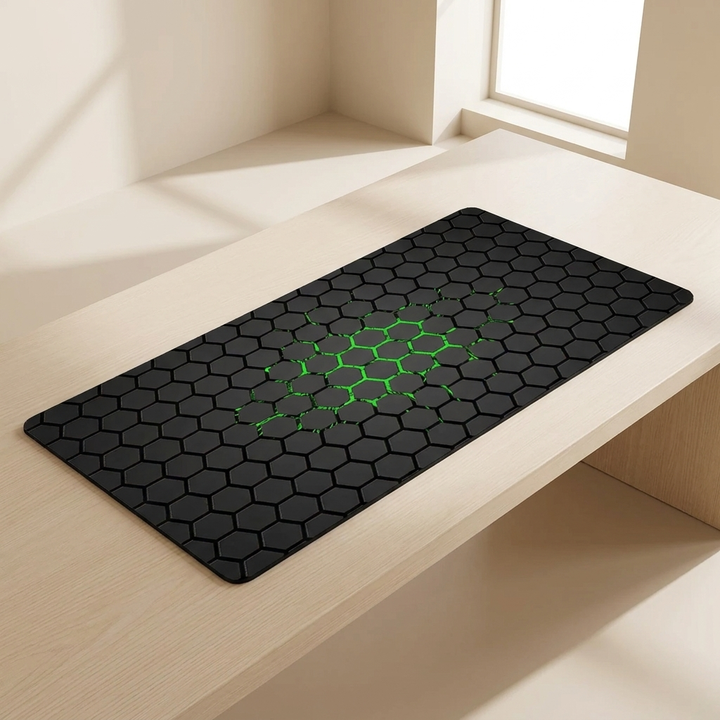 Gaming Mouse Pad, Hexagon Design, Smooth Surface, Precision Control