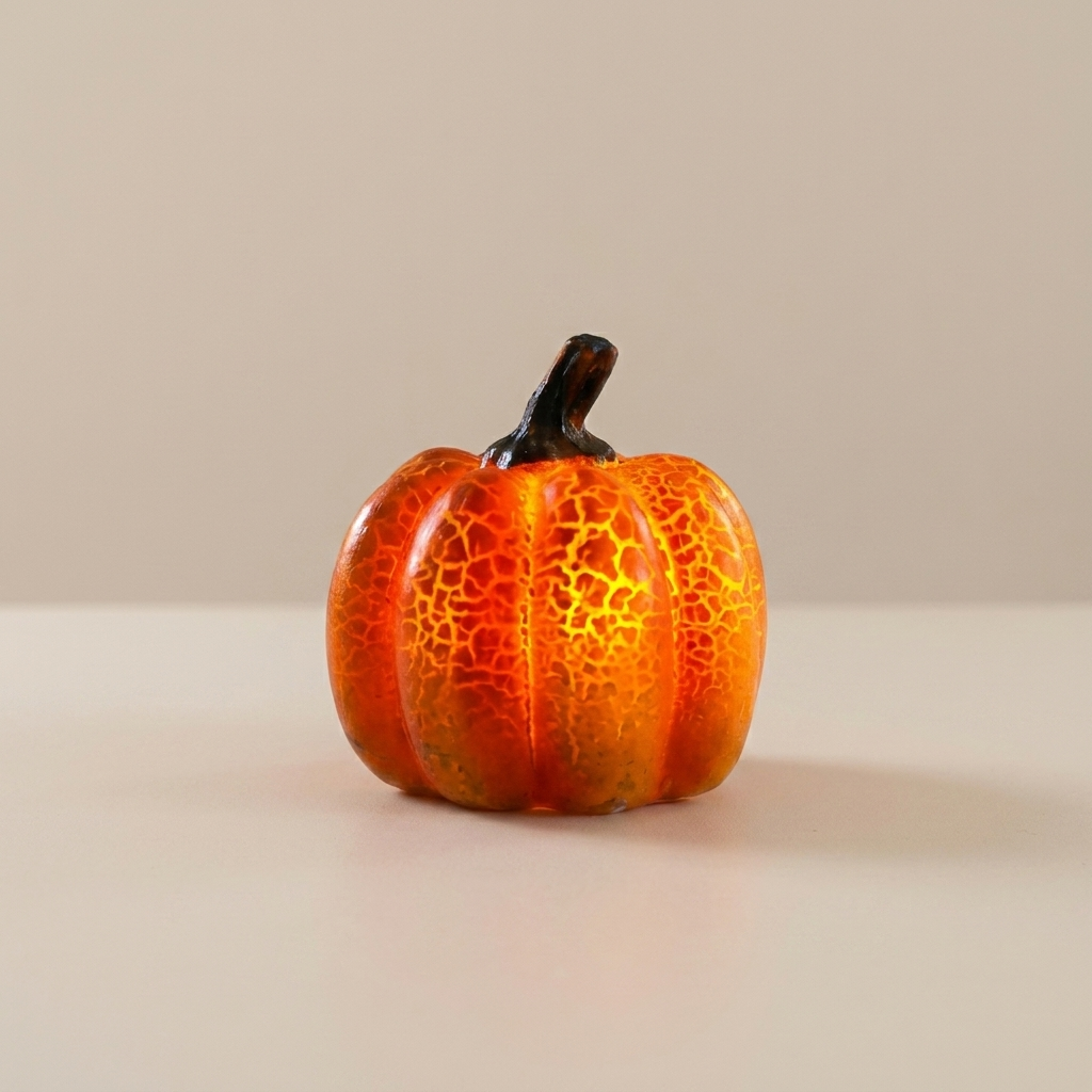 LED Candle Light Pumpkin Decor Resin Halloween Lantern