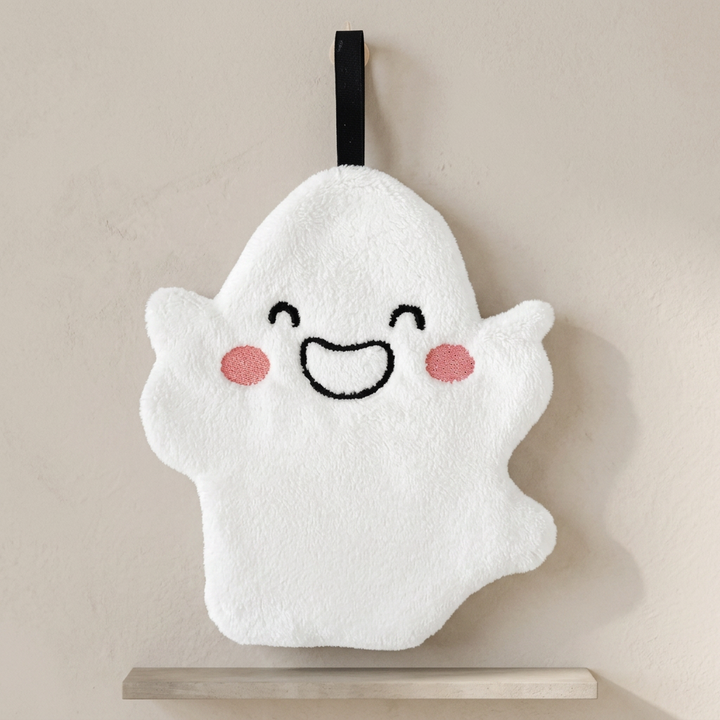 Ghost Hand Towel Halloween Decorative Hand Towel for Kitchen Bathroom