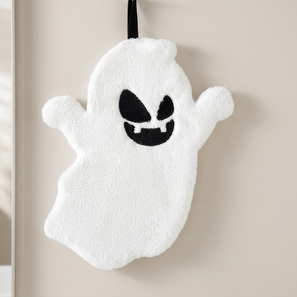 Ghost Hand Towel Halloween Decorative Hand Towel for Kitchen Bathroom
