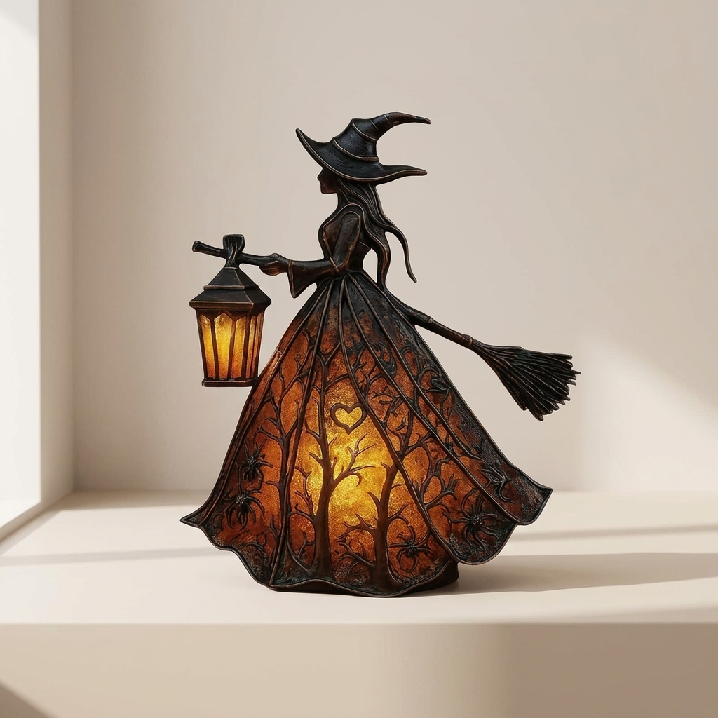 Halloween Witch Lantern, LED Night Light, USB Powered, 5V