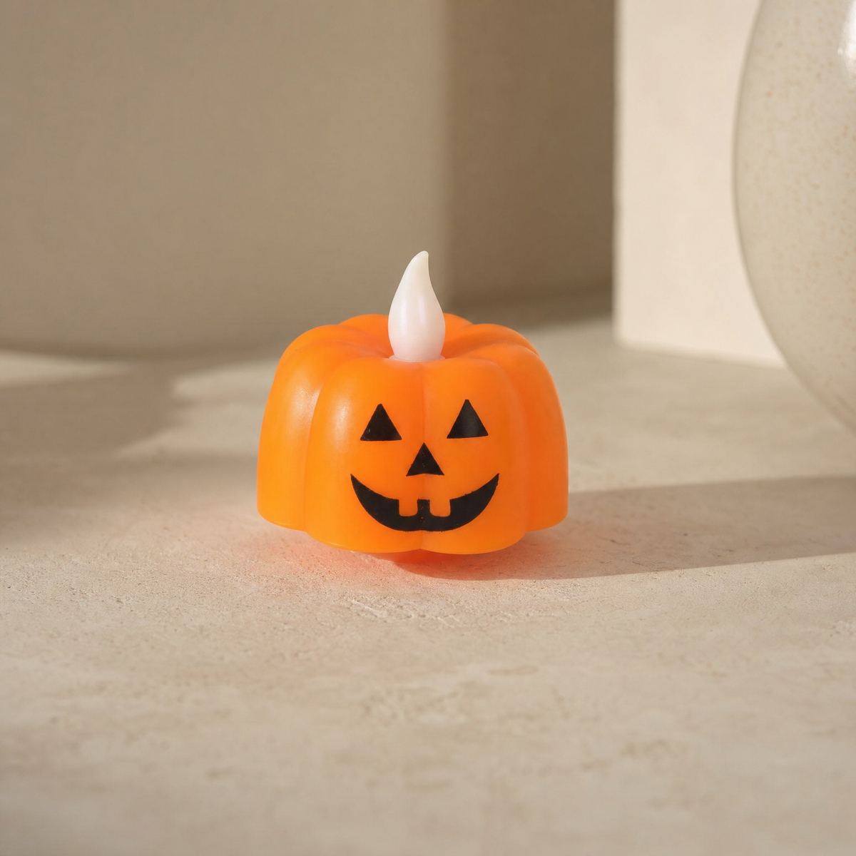 LED Pumpkin Candles Plastic Jack O Lantern Design