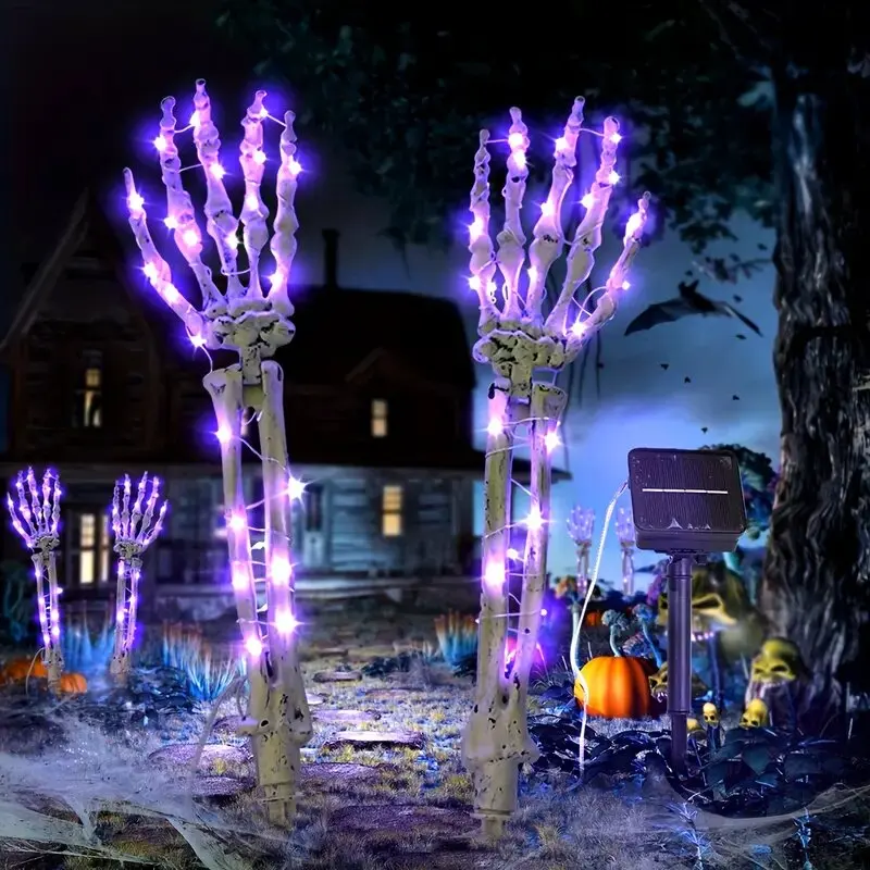 Solar Skeleton Hand Lights Outdoor Halloween Garden Decoration