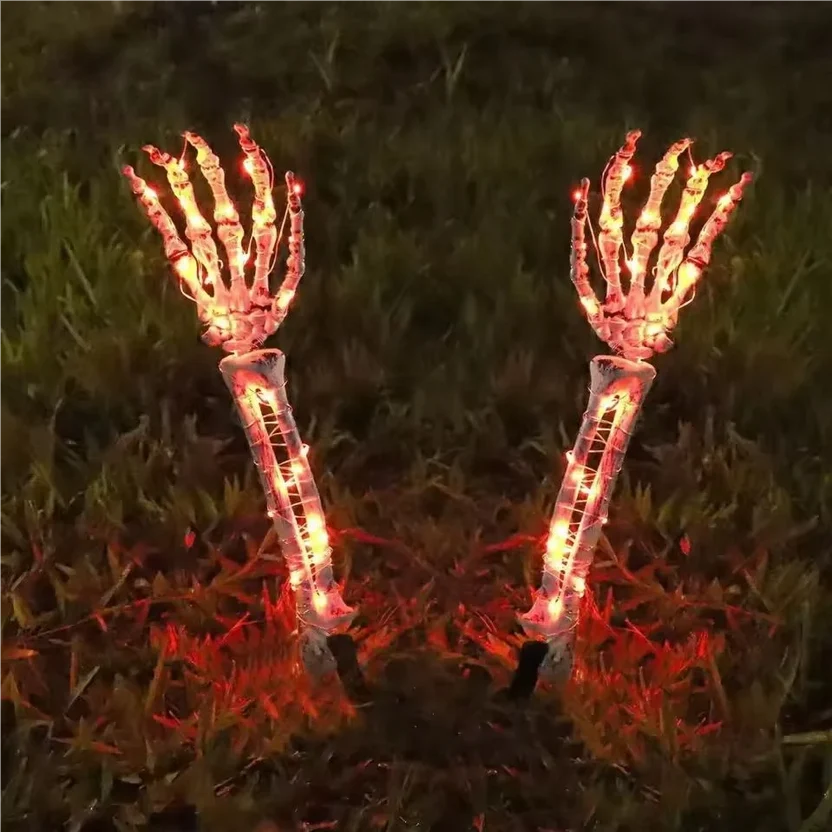Solar Skeleton Hand Lights Outdoor Halloween Garden Decoration