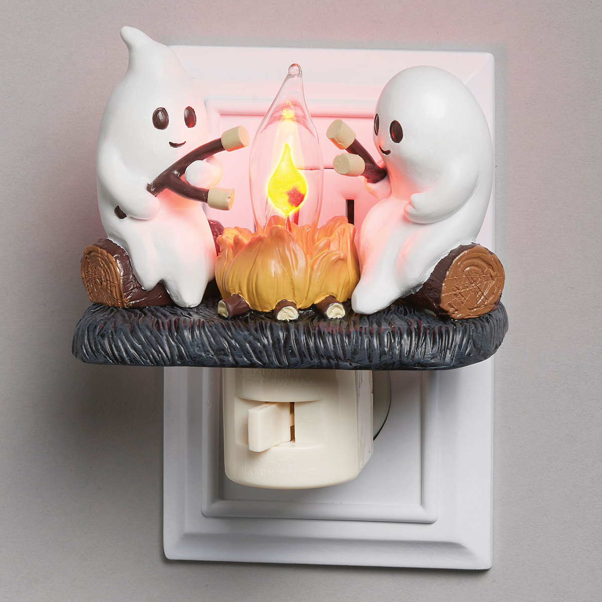 Ghost Campfire Night Light - Adorable LED Flickering Flame for Kids