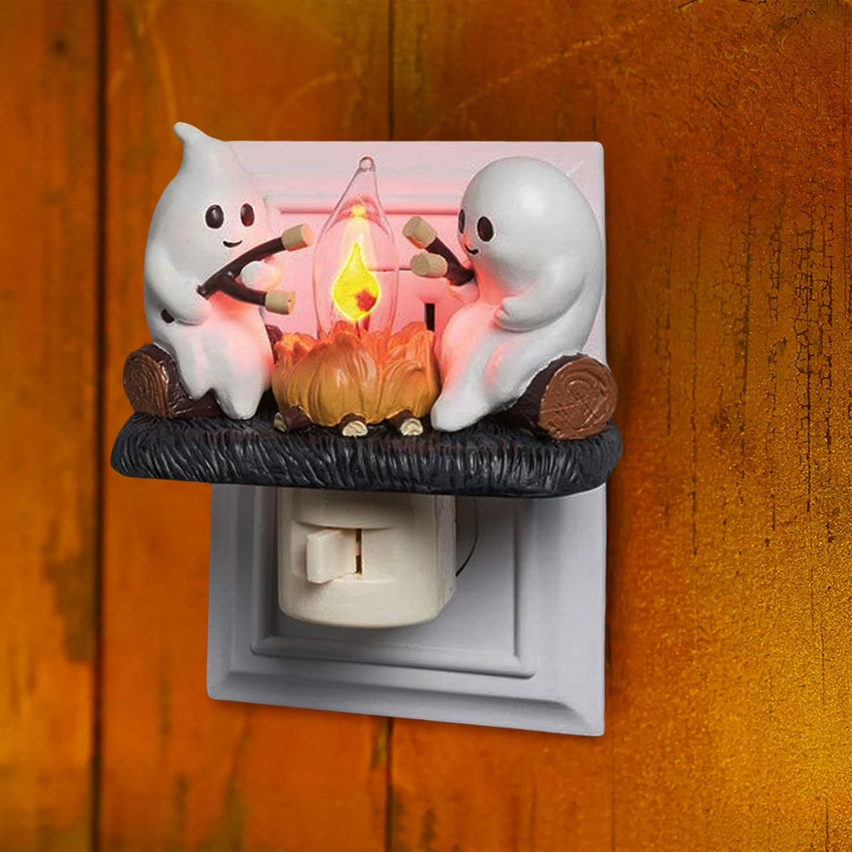 Ghost Campfire Night Light - Adorable LED Flickering Flame for Kids