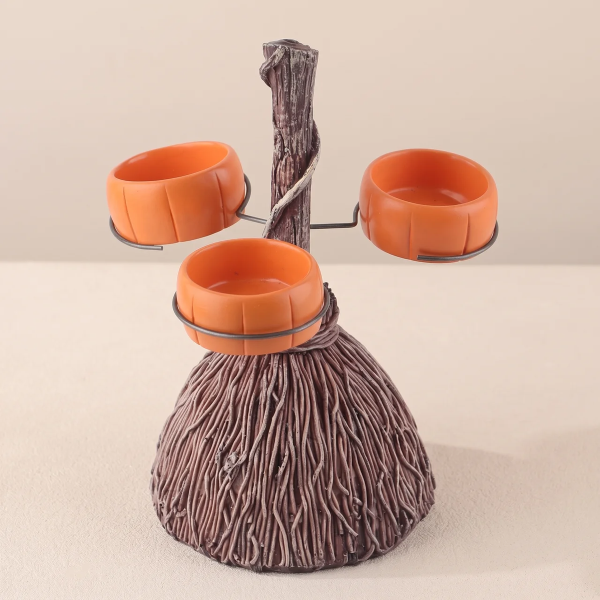 Halloween Serving Bowls Broomstick Design Seasonal Table Decor