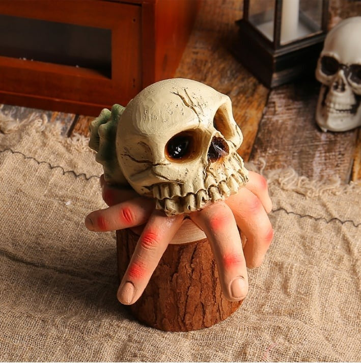 Halloween Skull Hand Decoration Garden Ornament