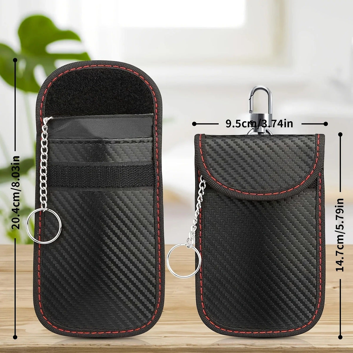 Faraday Box with 2 Pouches – RFID and Keyless Signal Blocker Set