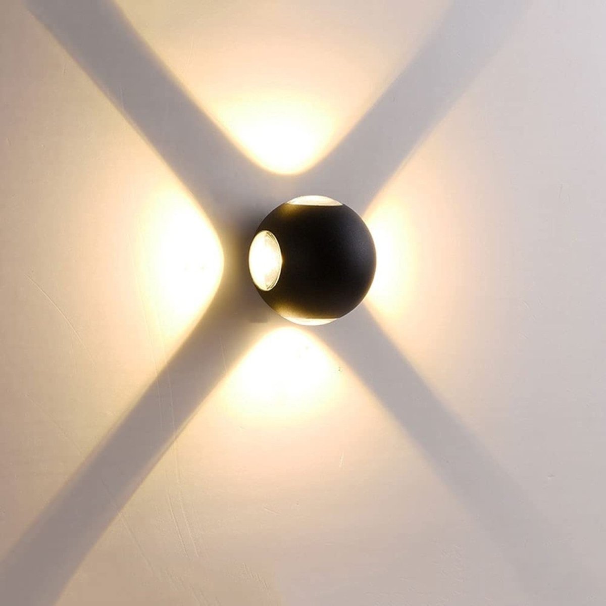 Beam Wall Light Matte Black [2/4] Beams | Indoor and Outdoor | Sculptural Up Down LED Effect Lamp for Wall and Facade
