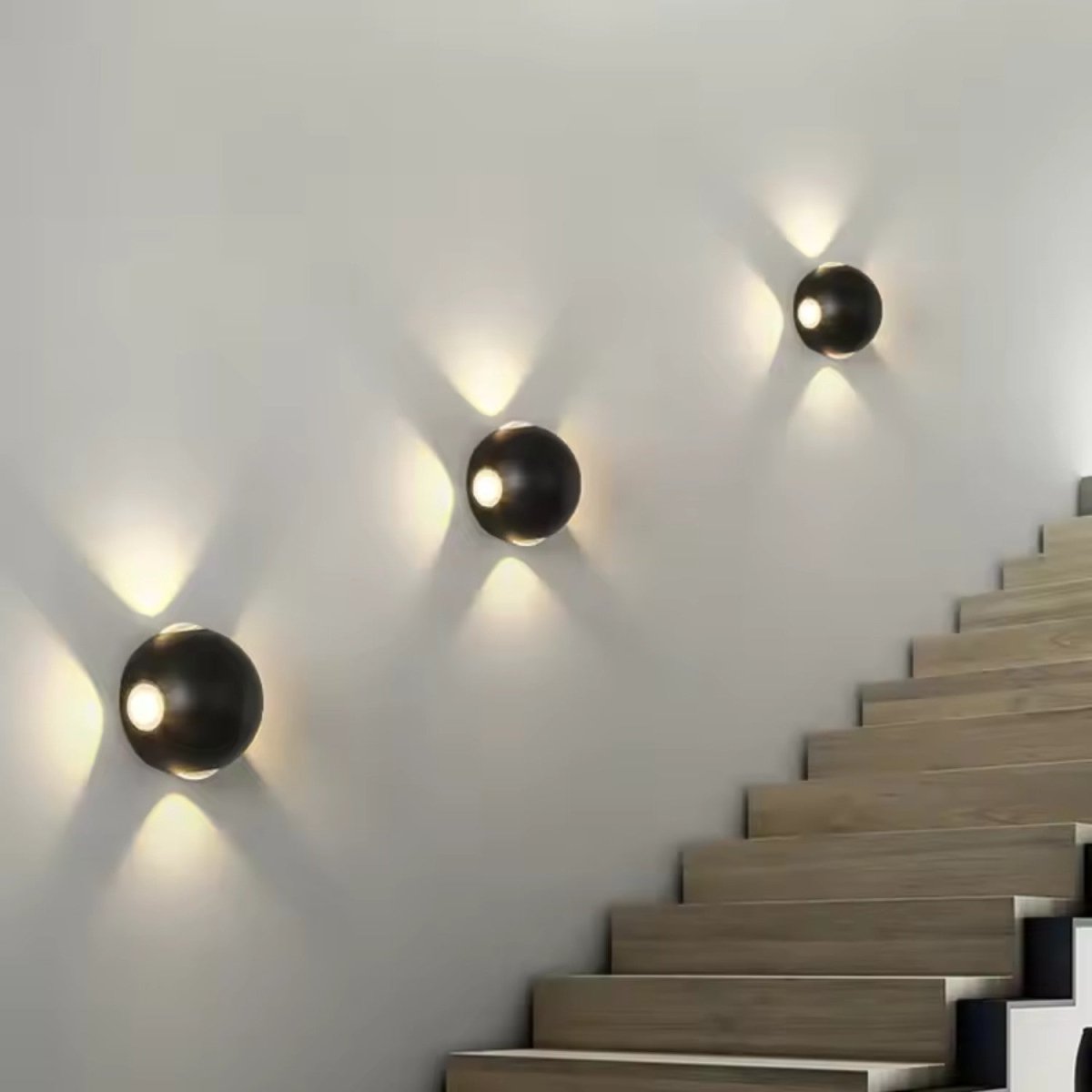 Beam Wall Light Matte Black [2/4] Beams | Indoor and Outdoor | Sculptural Up Down LED Effect Lamp for Wall and Facade
