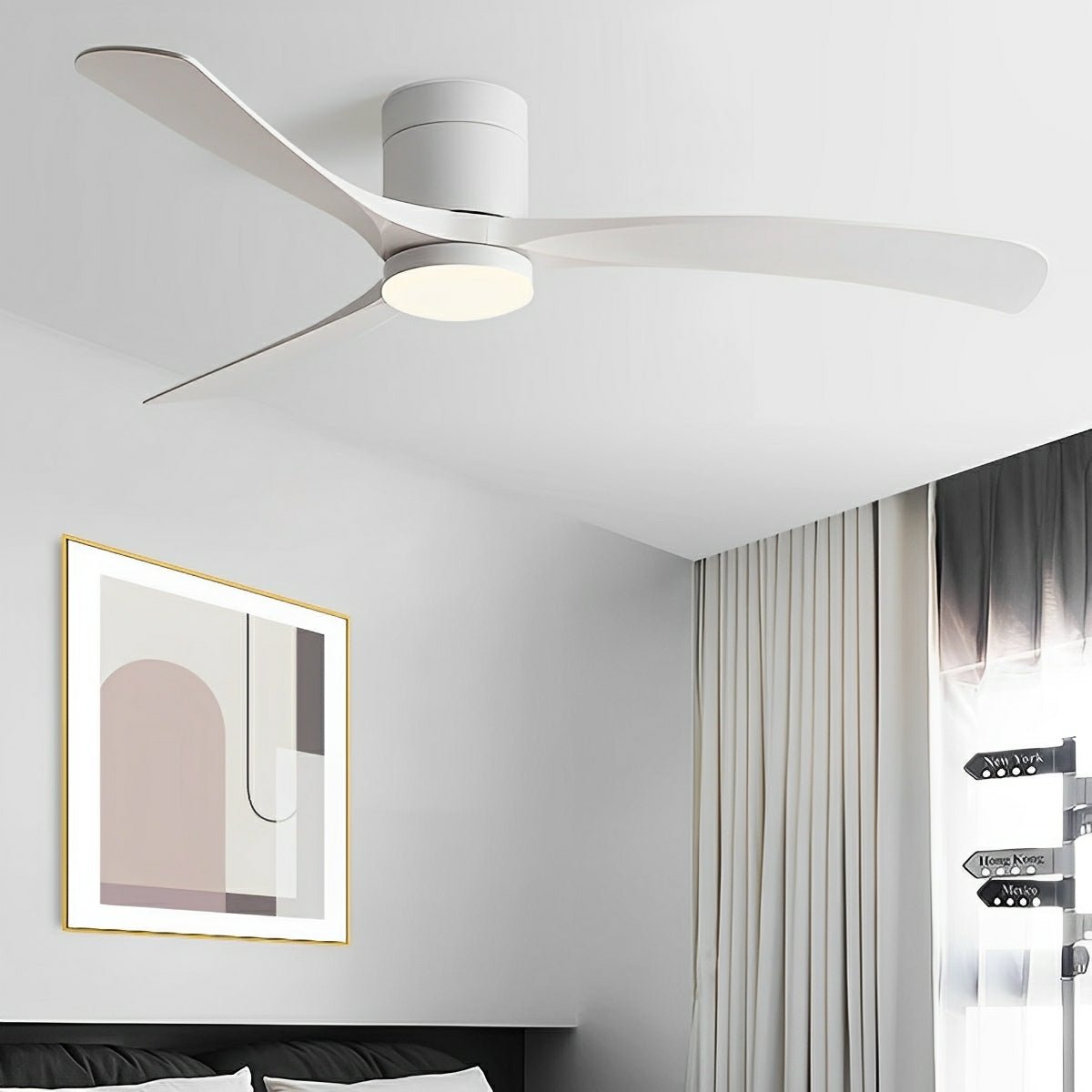 Ceiling Fan with Light [96/117/142] cm | 6 Speed DC Motor, Reverse Mode | Dimmable 3 Tone LED 2400 lm, Remote Control