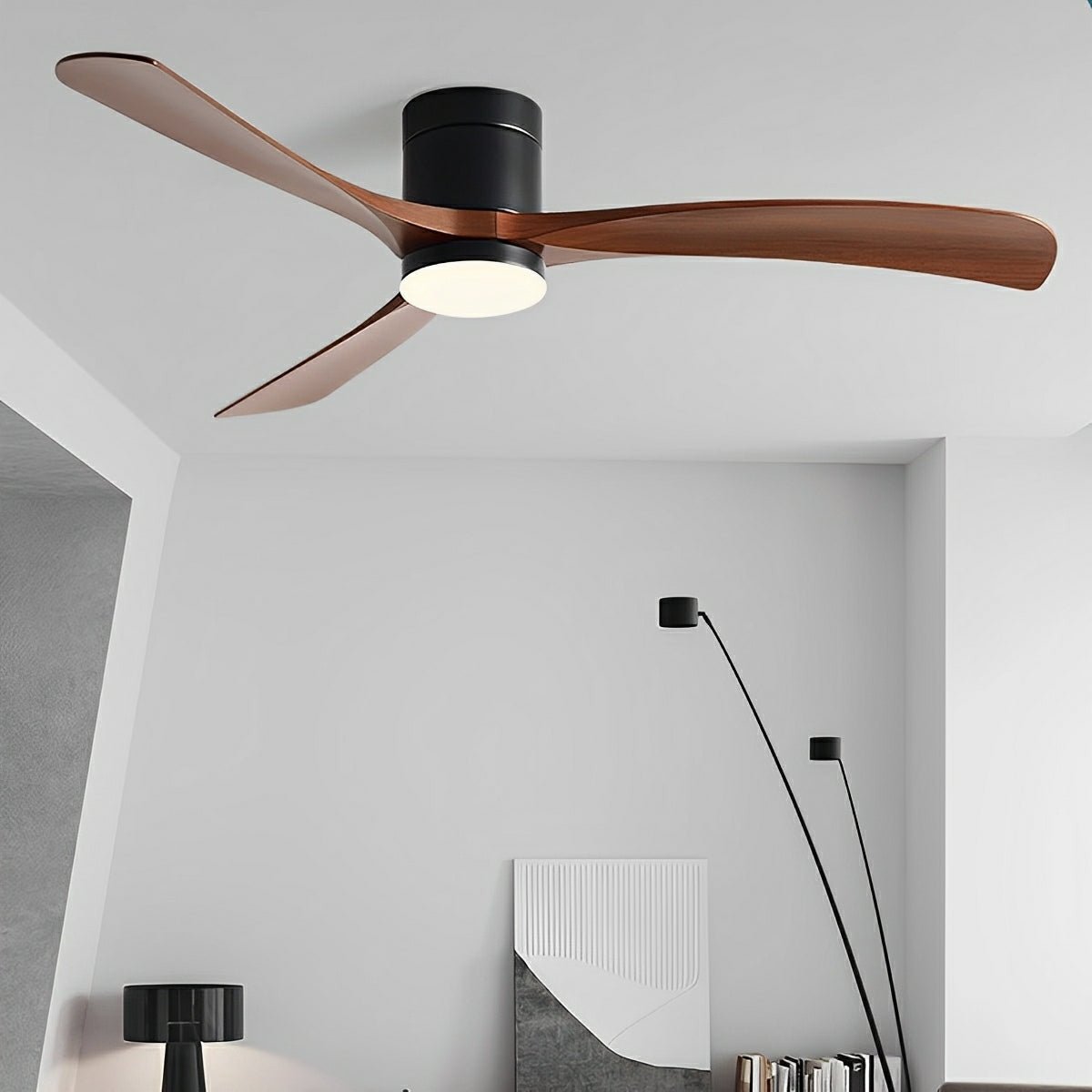 Ceiling Fan with Light [96/117/142] cm | 6 Speed DC Motor, Reverse Mode | Dimmable 3 Tone LED 2400 lm, Remote Control