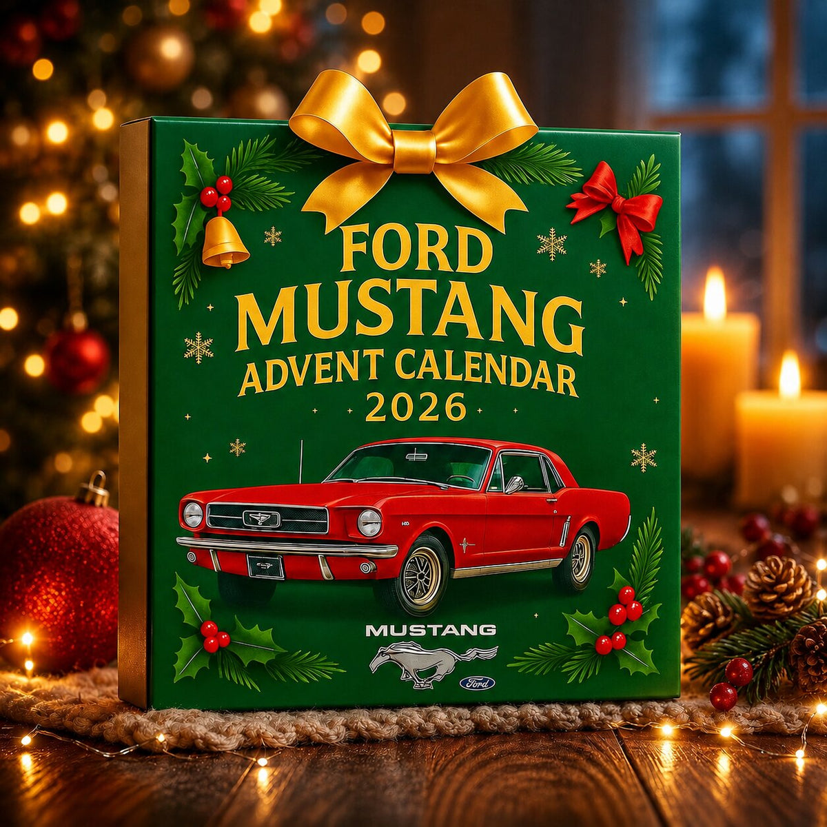 Mustang Advent Calendar 2026 - 24 Miniature Car Ornaments