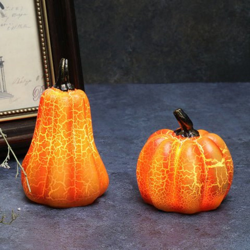 LED Candle Light Pumpkin Decor Resin Halloween Lantern