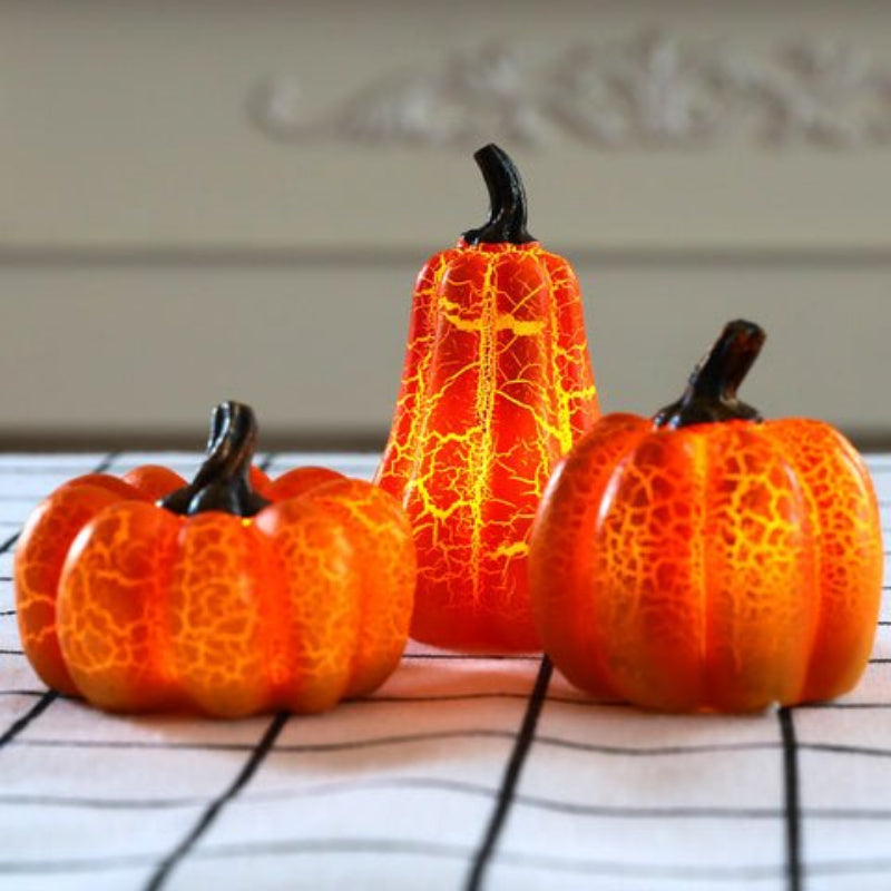 LED Candle Light Pumpkin Decor Resin Halloween Lantern