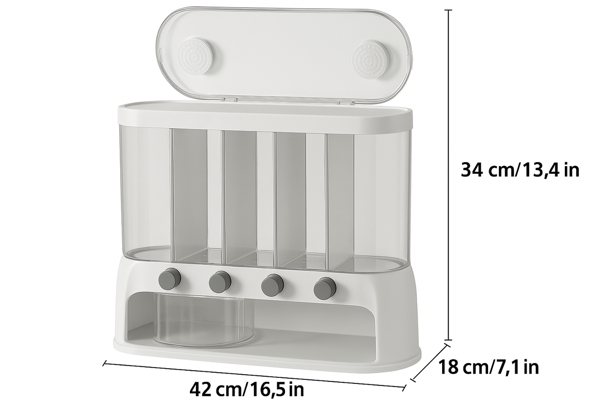 5 Compartment Grain Storage Container