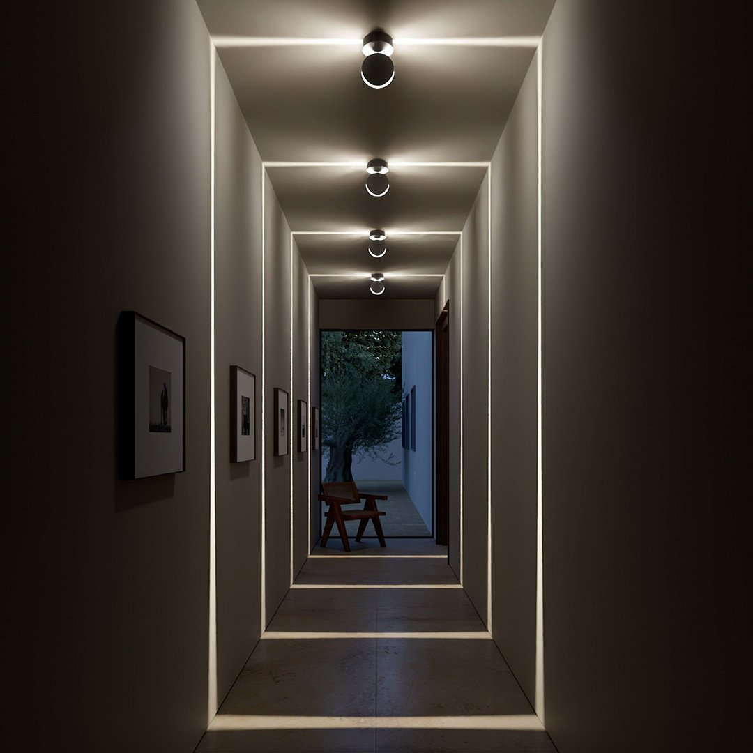 Spectra White Aluminium Ceiling Light