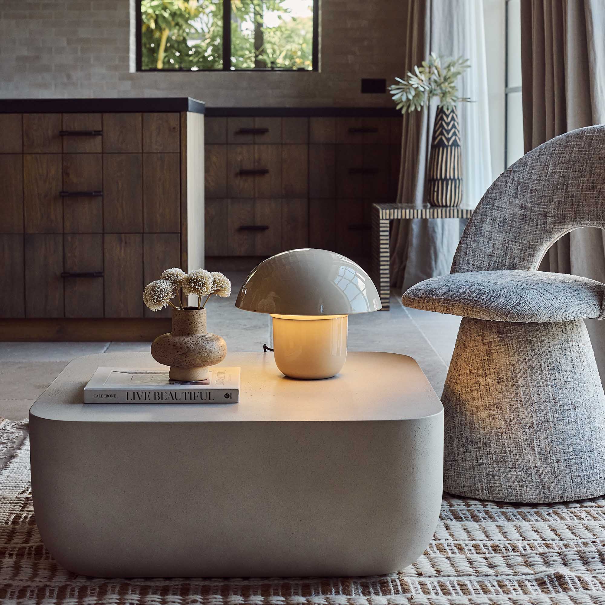 Sputnik Metal Table Lamp, Oat