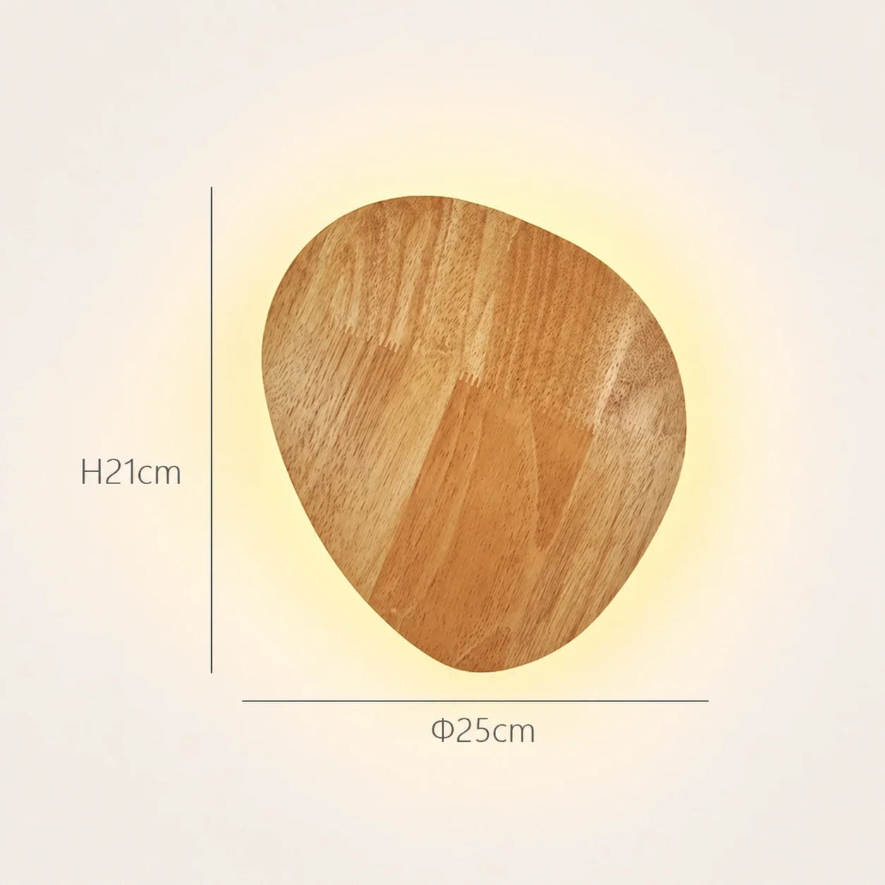 Japandi Wooden Backlit Wall Light