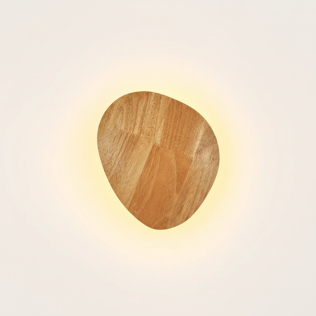 Japandi Wooden Backlit Wall Light