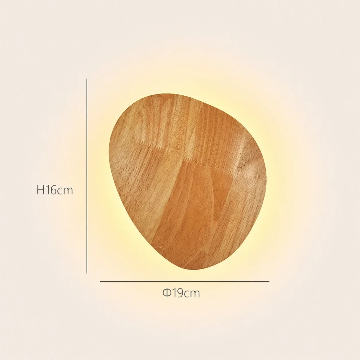 Japandi Wooden Backlit Wall Light
