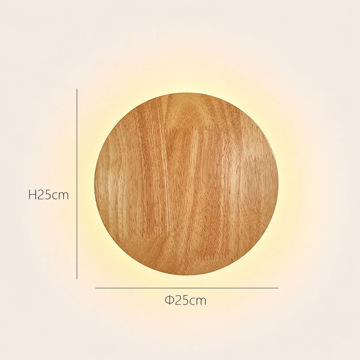 Japandi Wooden Backlit Wall Light