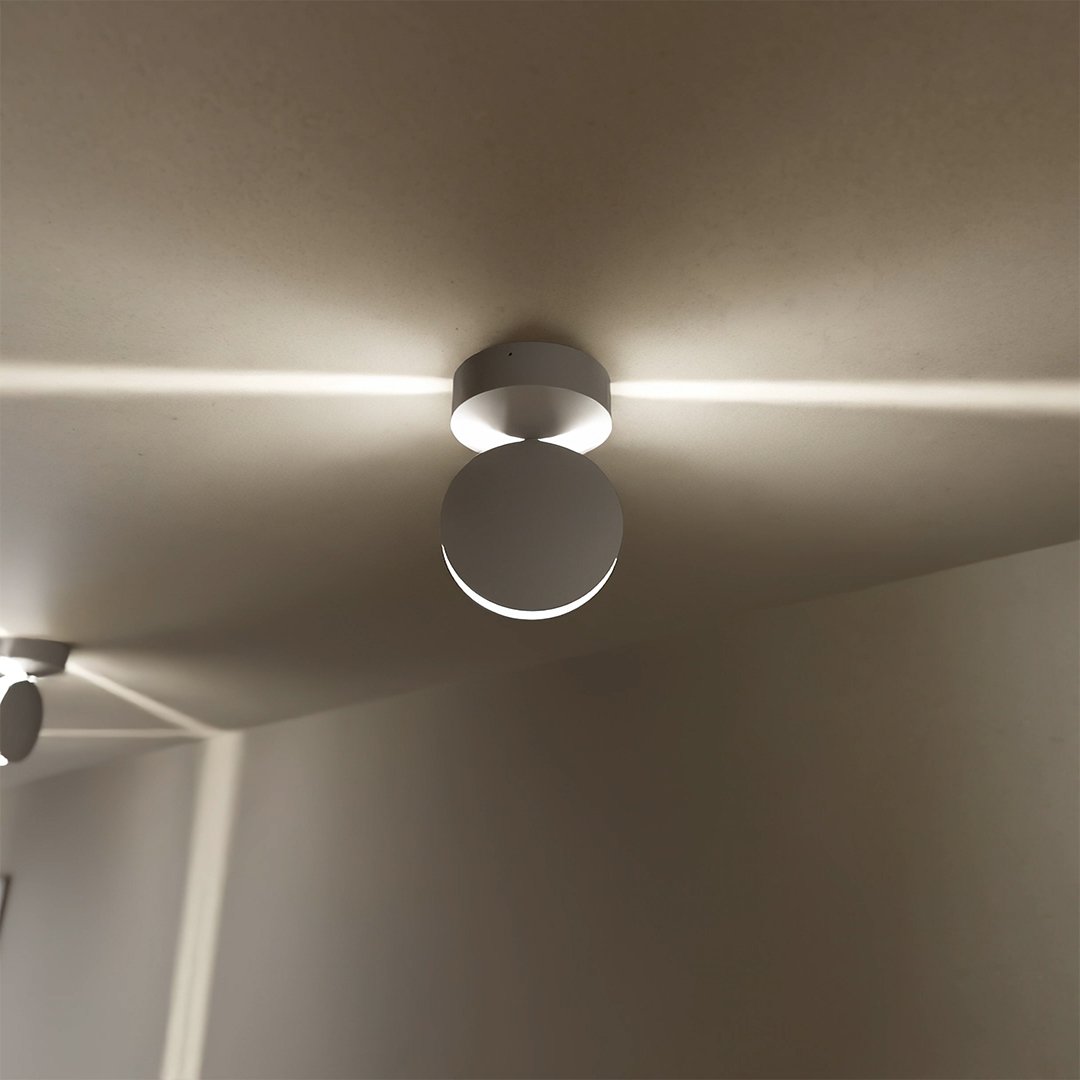 Spectra White Aluminium Ceiling Light